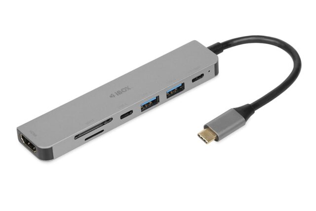iBox IUH3SL4K interface hub USB Type-C 5000 Mbit/s Silver - imagine 7