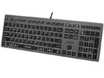 A4Tech FSTYLER FX60H (White Backlit) keyboard USB QWERTY Black  Grey