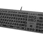 A4Tech FSTYLER FX60H (White Backlit) keyboard USB QWERTY Black  Grey