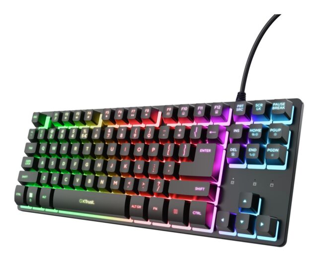 Trust GXT 833 Thado TKL keyboard Gaming USB QWERTY US English Black - imagine 4