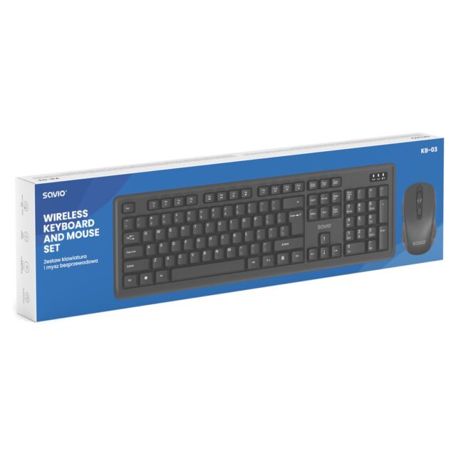 Savio KB-03 keyboard Mouse included Home/Office USB QWERTY US English Black - imagine 7