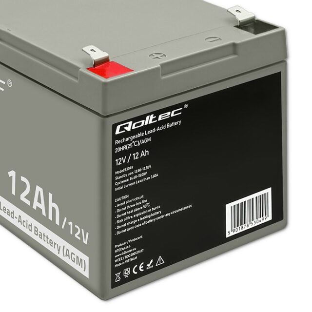 Qoltec 53049 AGM battery | 12V |  12Ah - imagine 3