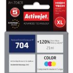 Activejet AH-704CR Ink (replacement for HP 704 CN693AE; Premium; 21 ml; color)
