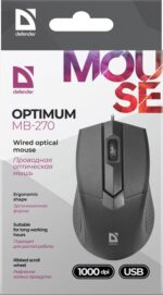 Defender Optimum MB-270 mouse Office Right-hand USB Type-A Optical 1000 DPI - imagine 3