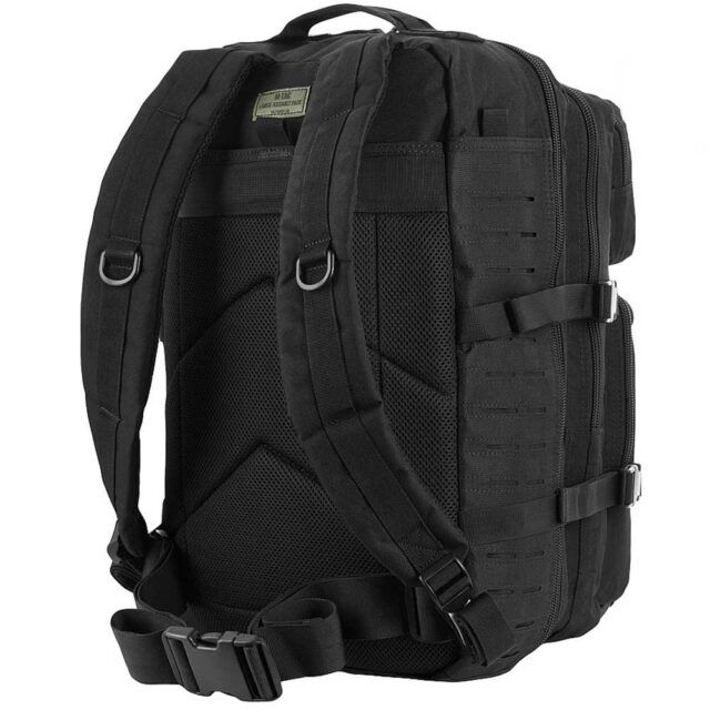 M-TAC Large Assault Pack Laser Cut Backpack - Black - imagine 3