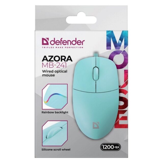WIRED MOUSE DEFENDER AZORA MB-241 RF MINT 1200dpi 3P - imagine 3