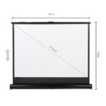 Maclean MC-961 Portable Projection Screen Compact 45  4:3 Free-Standing Office Cinema