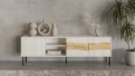 Cama INSERTO 3D1W TV cabinet 190x40x61.5 cashmere + LED - imagine 6