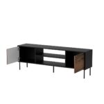 Cama EF CORTINA TV cabinet 180x40x60 black/walnut - imagine 2