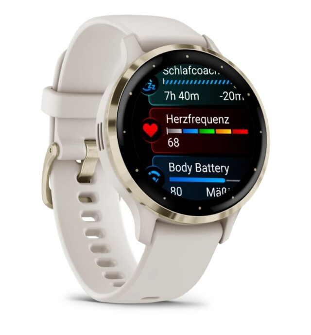Garmin Venu 3S 3.05 cm (1.2 ) AMOLED 41 mm Digital 390 x 390 pixels Touchscreen Gold  Ivory Wi-Fi GPS (satellite) - imagine 3
