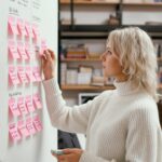 Ergo Office mobile dry erase board  vertical orientation  white  single sided  with shelf  board dimensions 1190x790mm  ER-305 - imagine 11