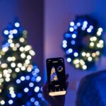 Twinkly pre-lit wreath 50 RGB LED Green wire Plug type C - imagine 4