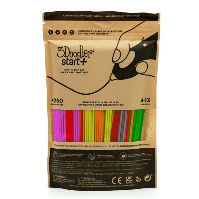 3Doodler Filament Start+ 250 neonrot neonorange neongruen neongelb neonpink  Neon Compostable plastic Fluorescent green  Fluorescent orange  Fluorescent pink  Fluorescent red  Fluorescent yellow 1 g - imagine 4