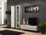 Cama TV stand VIGO 140 30/140/40 sonoma/white gloss - imagine 2