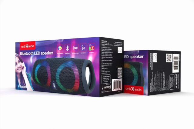 Gembird SPK-BT-LED-02 portable/party speaker Mono portable speaker Black 10 W - imagine 10