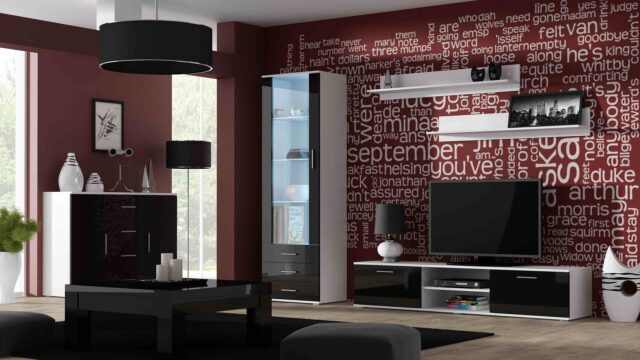 Cama TV stand SOHO 180 white/black gloss - imagine 4