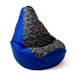 Sako bag pouffe Pear print chabber-pad L 105 x 80 cm