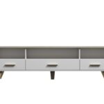 Cama RTV stand LOTTA 180cm white + sonoma oak