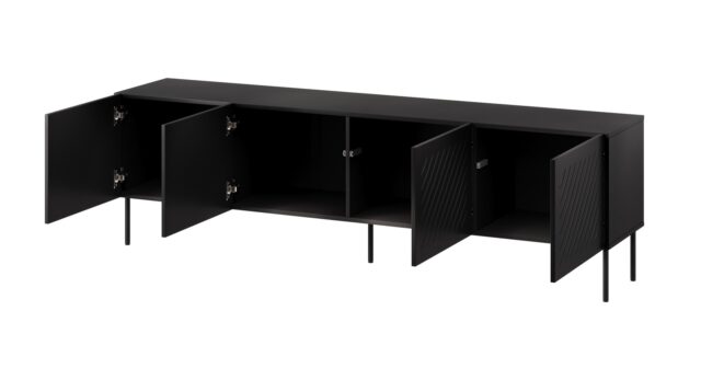 Cama RTV cabinet SIENA 200x40x60 mat black - imagine 2