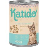 KATIDO Cielęcina z Królikiem mokra karma dla kota 400g