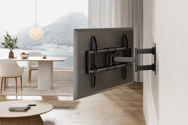 Gembird WM-90ST-01 Full-motion TV wall mount  37”-90”  black - imagine 4