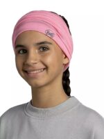 Buff Merino Lightweight Jr Solid Children's merino wool neck warmer Pink - imagine 4