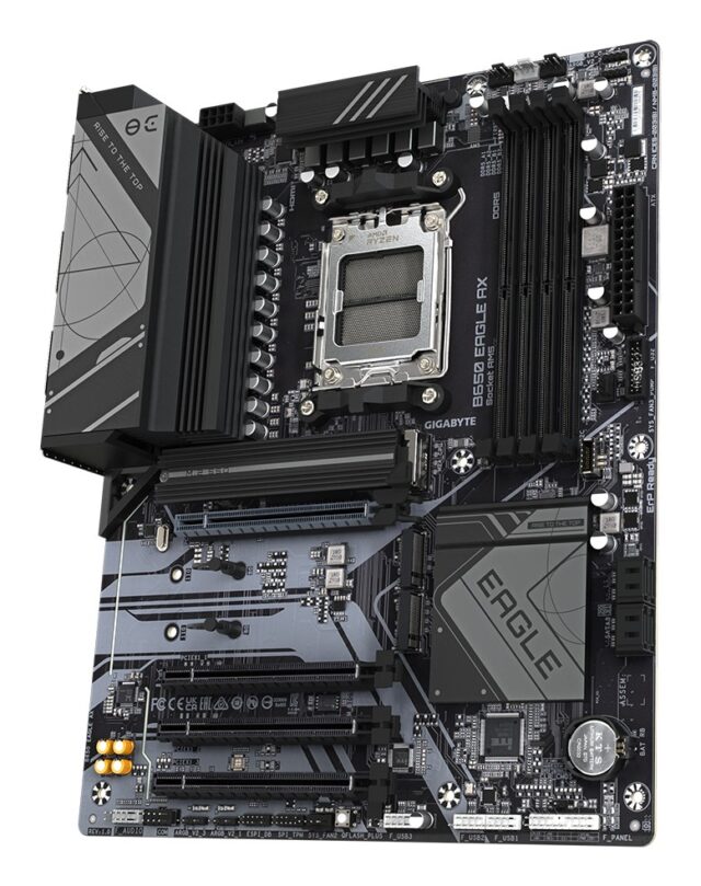 GIGABYTE B650 EAGLE AX Motherboard - AMD Ryzen 9000 Series CPUs  12+2+2 Phases VRM  up to 7600MHz DDR5 (OC)  1xPCIe 5.0 + 2xPCIe 4.0 M.2  GbE LAN  WIFI 6E  USB 3.2 Gen 2 - imagine 4