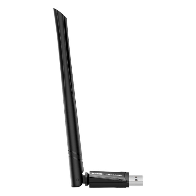 Karta sieciowa Vention AX300 USB Wi-Fi 6 2.4GHz z anteną czarny - imagine 3