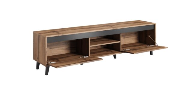 Cama TV stand NORD II 170cm wotan/antracite - imagine 2