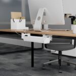 Maclean under-desk cable/extension organizer  max. load 5kg  white  MC-106 W