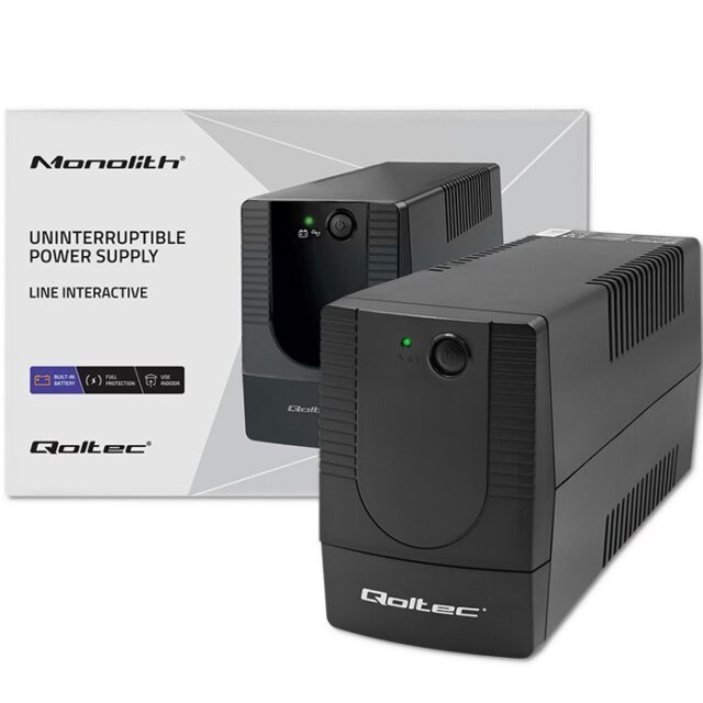 Qoltec 53774 uninterruptible power supply (UPS) Line-Interactive 1 kVA 600 W 1 AC outlet(s) - imagine 7