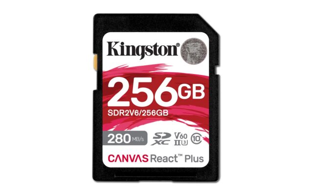 Kingston Technology 256GB Canvas React Plus SDXC UHS-II 280R/150W U3 V60 for Full HD/4K - imagine 4