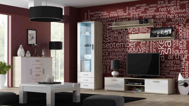 Cama set of two shelves 125cm SOHO sonoma oak matte - imagine 11