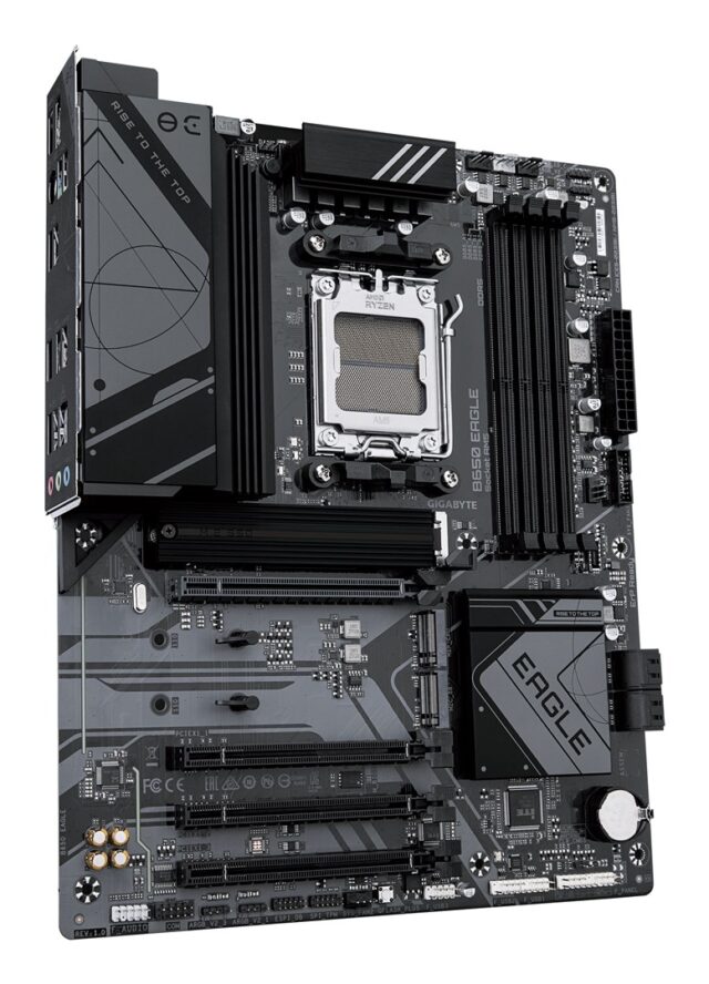 GIGABYTE B650 EAGLE Motherboard - AMD Ryzen 9000 Series CPUs  12+2+2 Phases VRM  up to 7600MHz DDR5 (OC)  1xPCIe 5.0 + 2xPCIe 4.0 M.2  GbE LAN  USB 3.2 Gen 2 - imagine 3