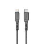 UNIQ MFI Flex Cable USB-C-Lightning 18W nylon charcoal grey