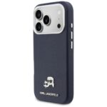Case Karl Lagerfeld Karl & Choupette     Head Pins Saffiano MagSafe for iPhone 17 Pro blue - imagine 2