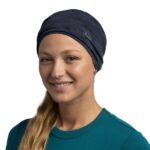 Buff Lightweight Merino Wool Multifunctional scarf Blue - imagine 4