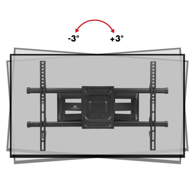Maclean TV Mount  max VESA 600x400  32-85   60kg  horizontal and vertical angle adjustment  profile 65-390mm  black  MC-789 - imagine 7