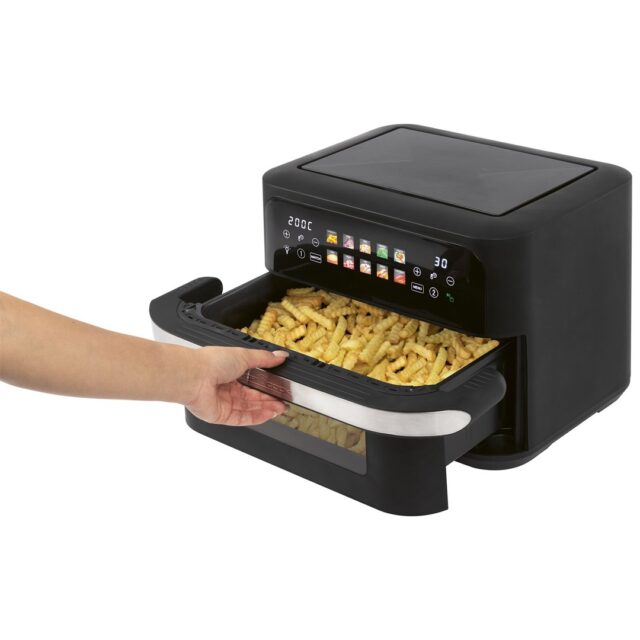 ProfiCook PC-FR 1313 H Double 10 L Stand-alone 2400 W Hot air fryer Black  Stainless steel - imagine 3