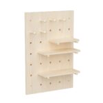 Maclean wooden board organizer  light wood color  40x60 cm  max. 20 kg  MC-130 WD - imagine 3