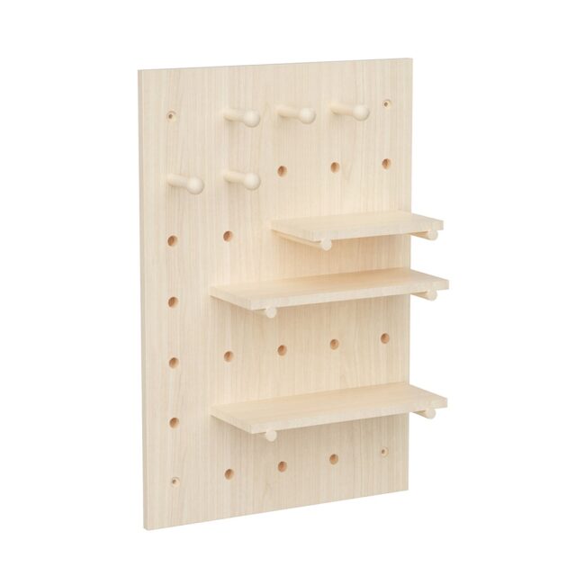 Maclean wooden board organizer  light wood color  40x60 cm  max. 20 kg  MC-130 WD - imagine 3