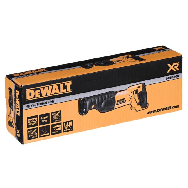 DeWALT DCS380N sabre saw 2.86 cm Black Yellow - imagine 6