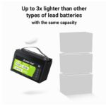 Green Cell Žalias Cell CUBE LiFePO4 125Ah 12 8V 1600Wh liio geležies fosfato baterija kemperiui  sauls energijai  neprijungtai prie tinklo  laivui Lithium Iron Phosphate (LiFePO4) 12.8 V - imagine 5