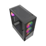 Gembird CCC-FC-4300 Gaming ATX Computer Case Fornax 4300  ARBG backlight  black - imagine 5
