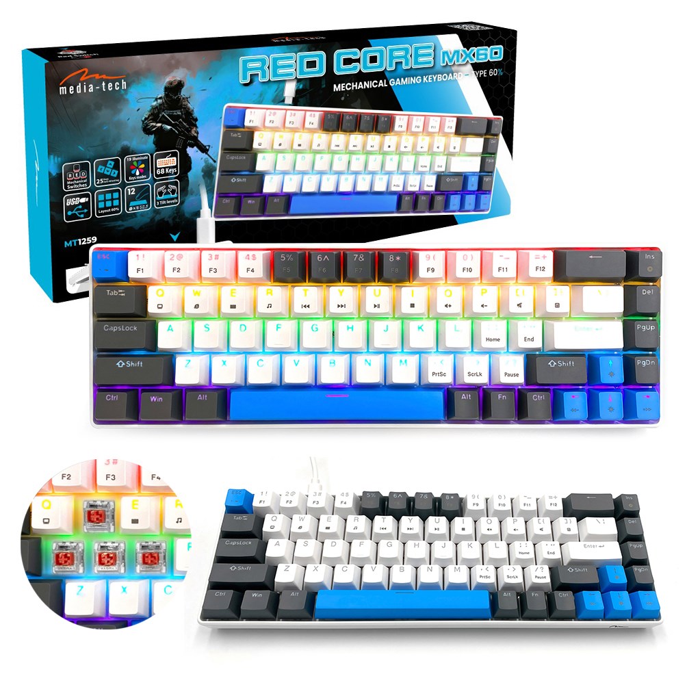 cps-7045abcf4877cf89e0d4981892492952-2026-01-15-02-03-39 Mechanical keyboard 60% RED CORE MX60 MT1259 - imagine 1