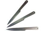 KAL22-SR - Throwing knives  3 pieces  silver