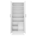 Filing cabinet OLIV 2D 74x35x180 cm  white - imagine 5