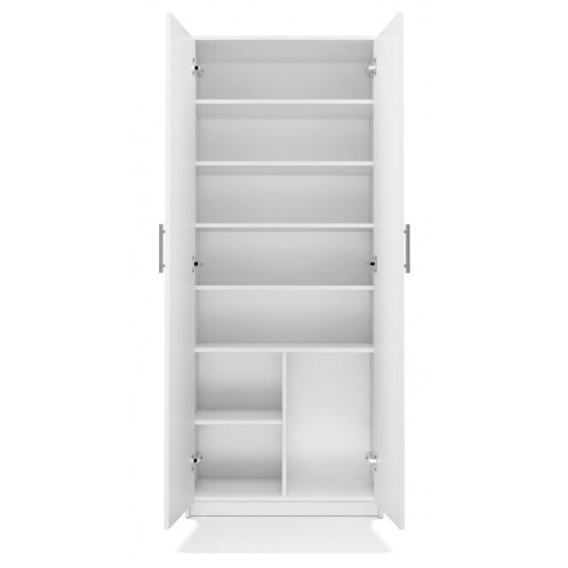 Filing cabinet OLIV 2D 74x35x180 cm  white - imagine 5