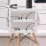 Maclean under-desk cable organizer  max. load 5kg  2 levels  white  MC-104 W - imagine 9