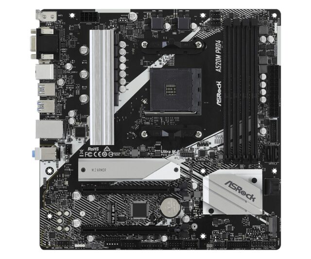 Asrock A520M Pro4 Socket AM4 micro  ATX - imagine 3